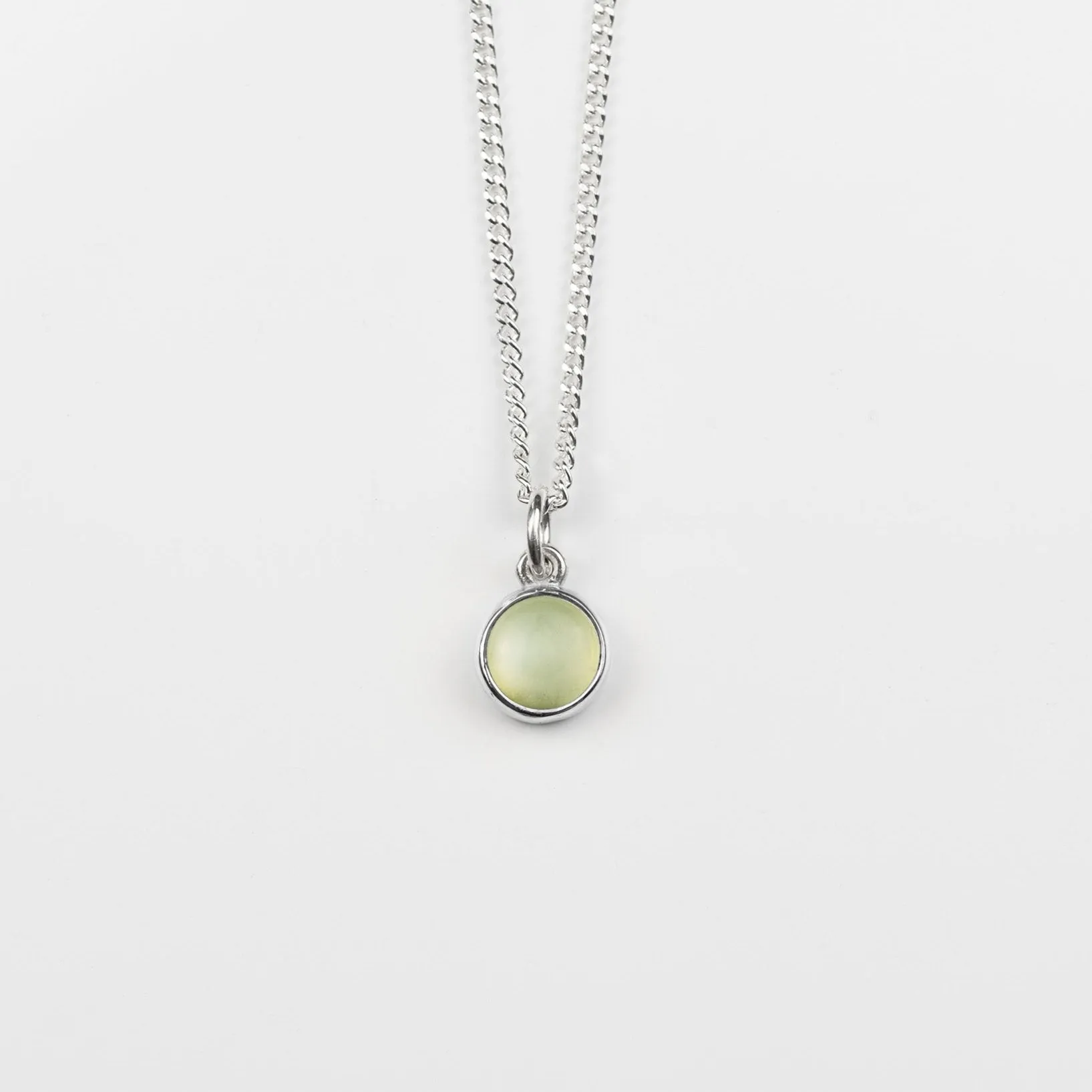 Prehnite Single Gemstone Pendant