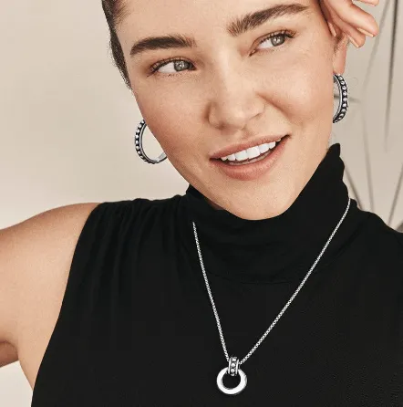 Pretty Tough Stud Large Leverback Hoop Earrings