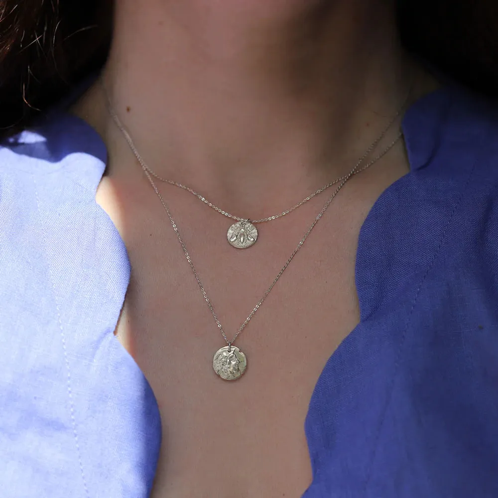 Queen Bee Necklace Silver
