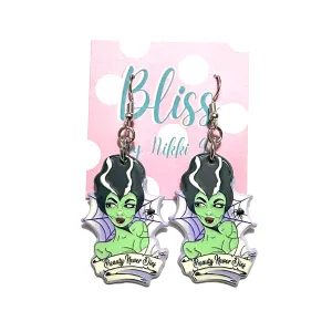 "Beauty Never Dies" Monster Babe Statement Earrings