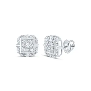 Radiant Square Diamond Elegance Earrings