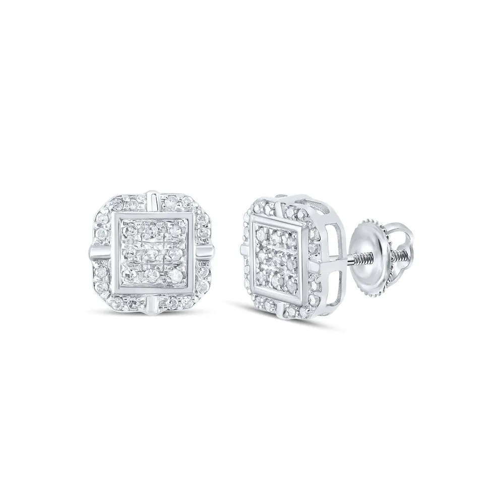 Radiant Square Diamond Elegance Earrings