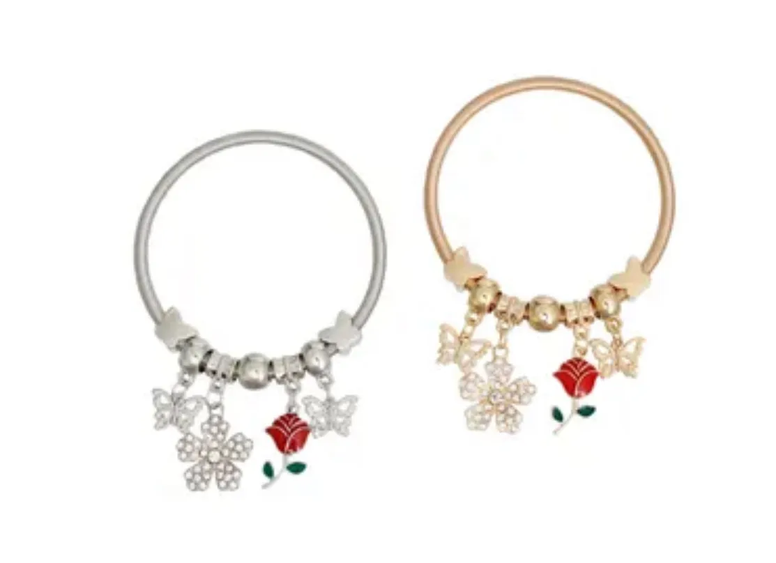 Red Rose Bracelet Jump Coil Bracelets for Women