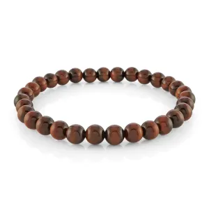 Red Tiger-Eye 6mm 30-bead Bracelet | Italgem Steel
