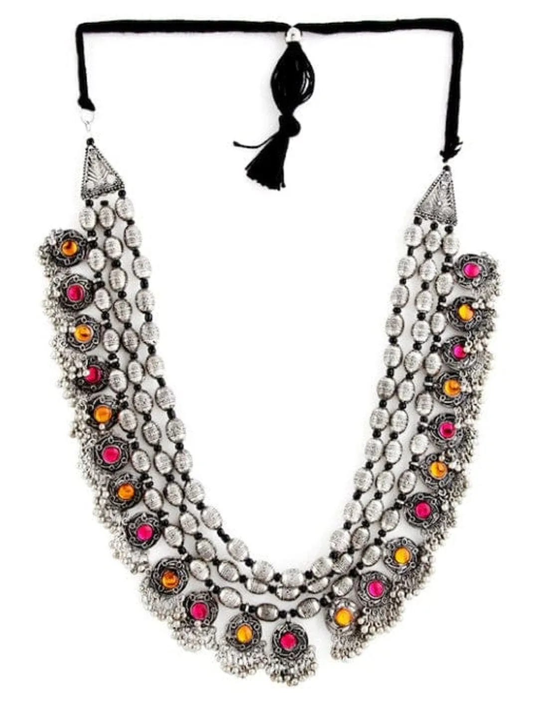 Regal Heritage Multi-Layered Oxidized Necklace