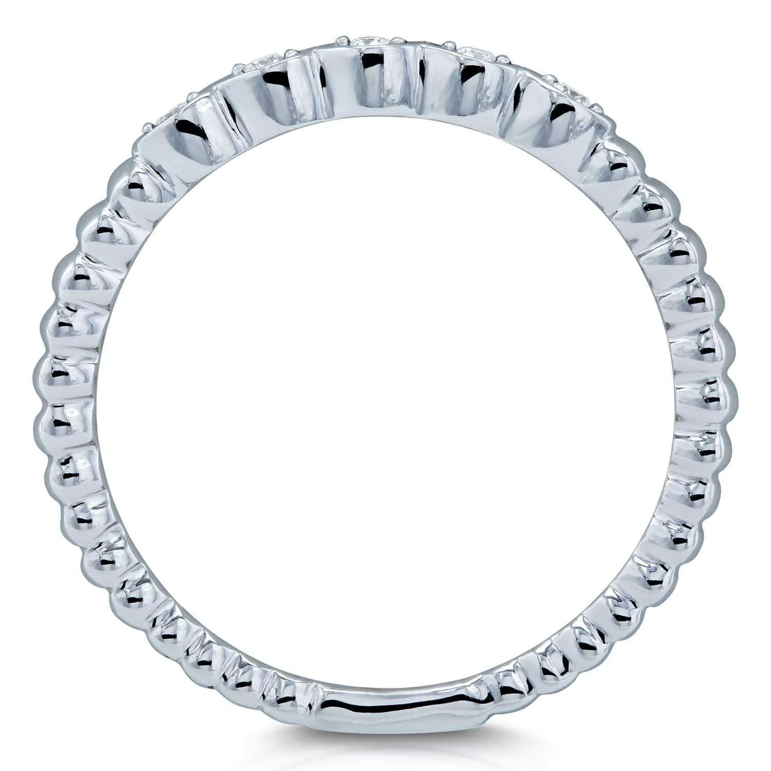 Ribbed Navette Ring