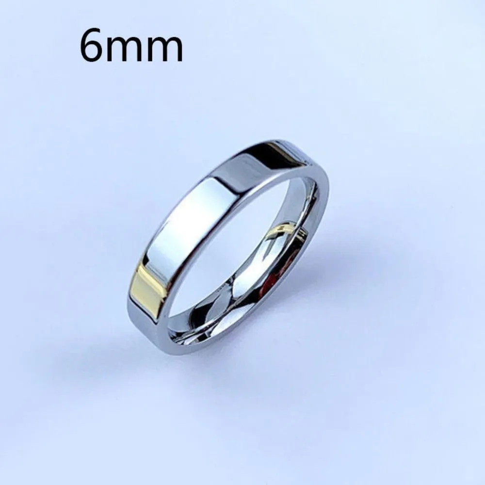 rings stainless shiny silver custom engraved fashionable unisex rings ✈️ free.shipping