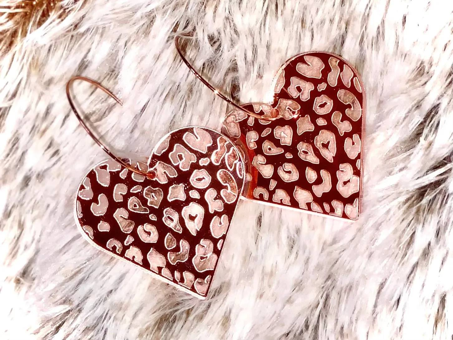 ROSE GOLD HEART HOOP EARRINGS