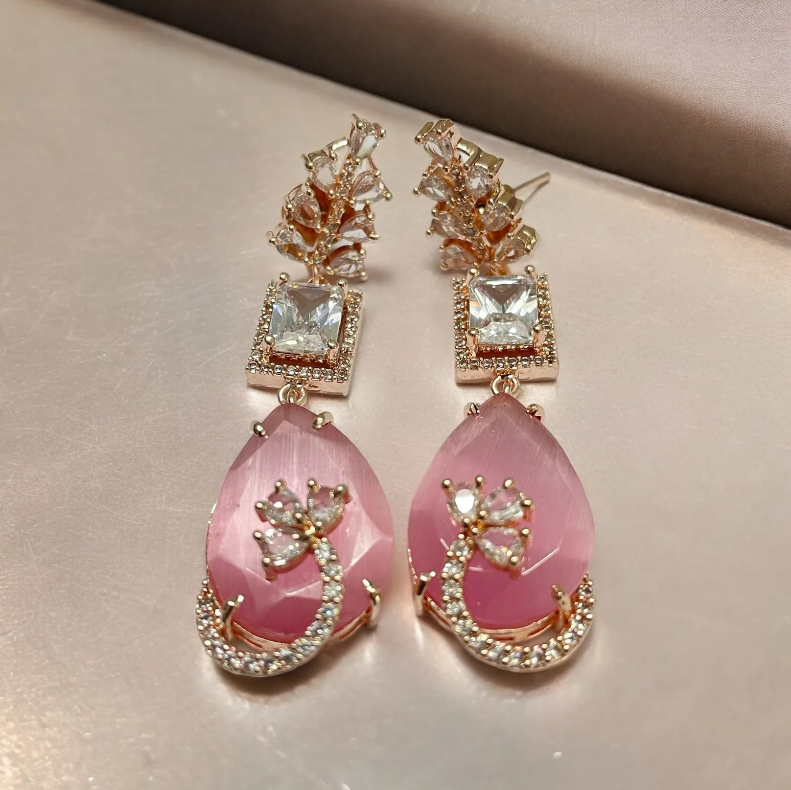 Rose Quartz Elegance Earrings