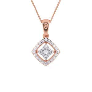 Simple Cushion Style Inlay Diamond Women's Pendant