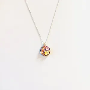 Simple Treasure Chest Pendant Necklace in Purple Hues
