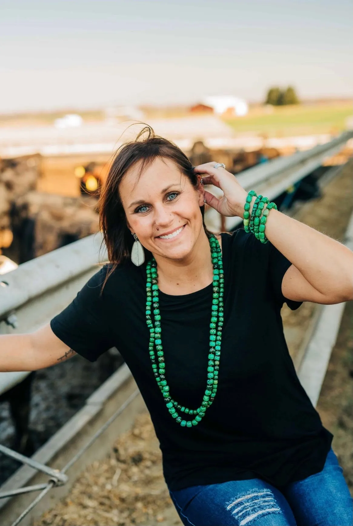 Single Strand Western Chic' Turquoise Necklace