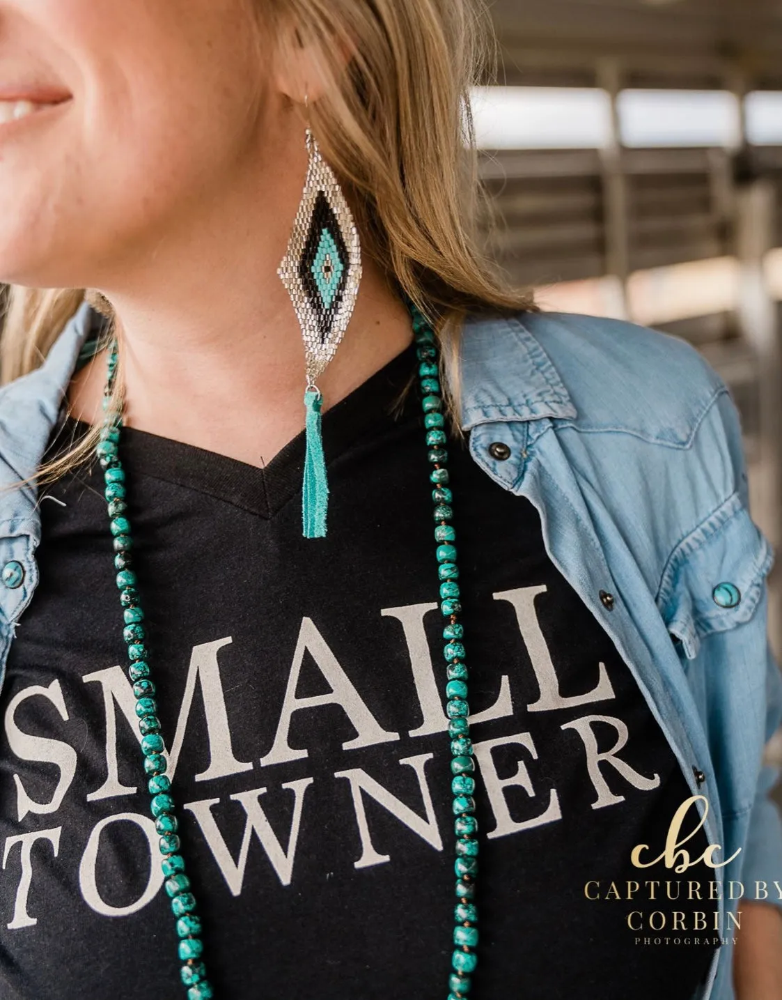 Single Strand Western Chic' Turquoise Necklace