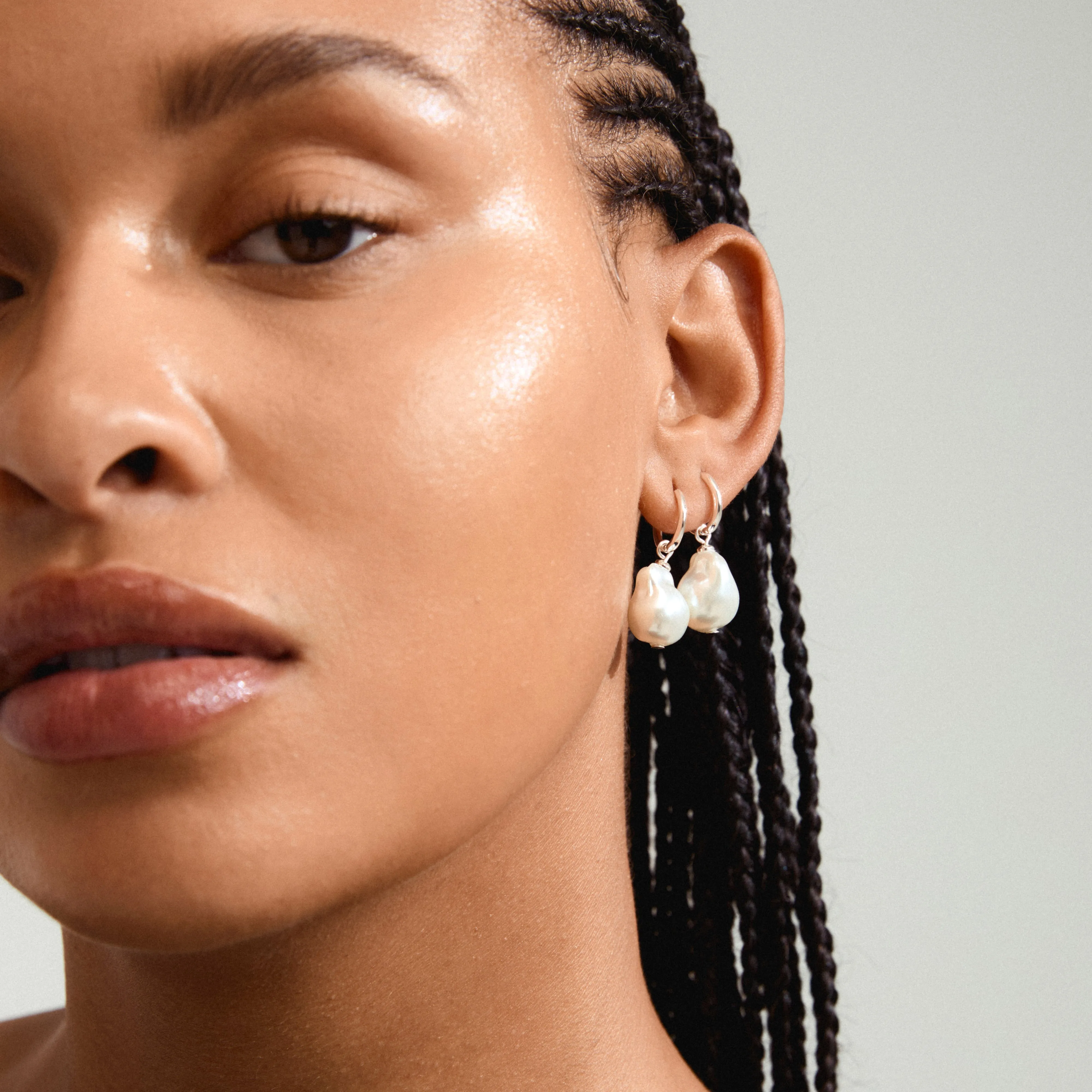 SKY pearl earrings silver-plated