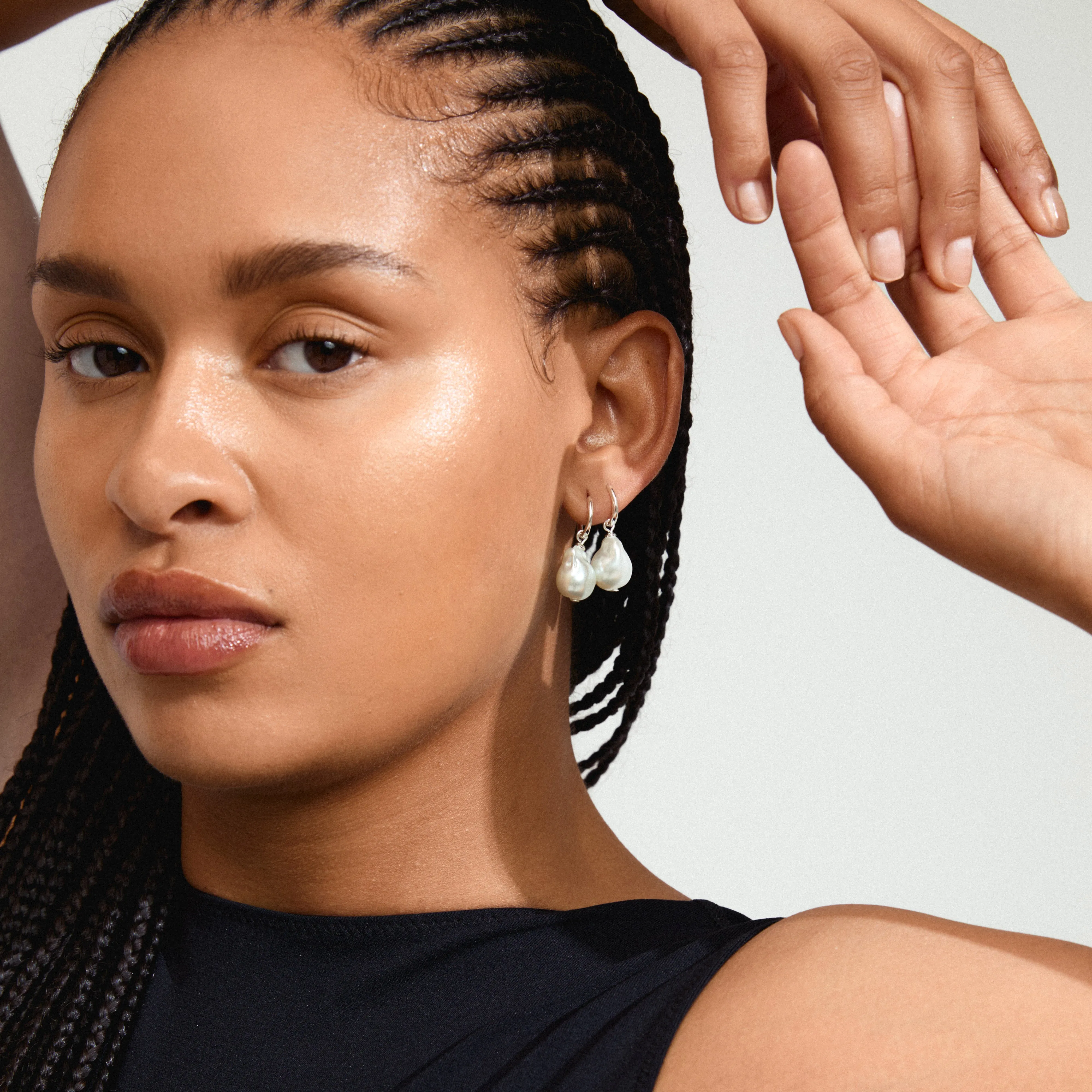 SKY pearl earrings silver-plated