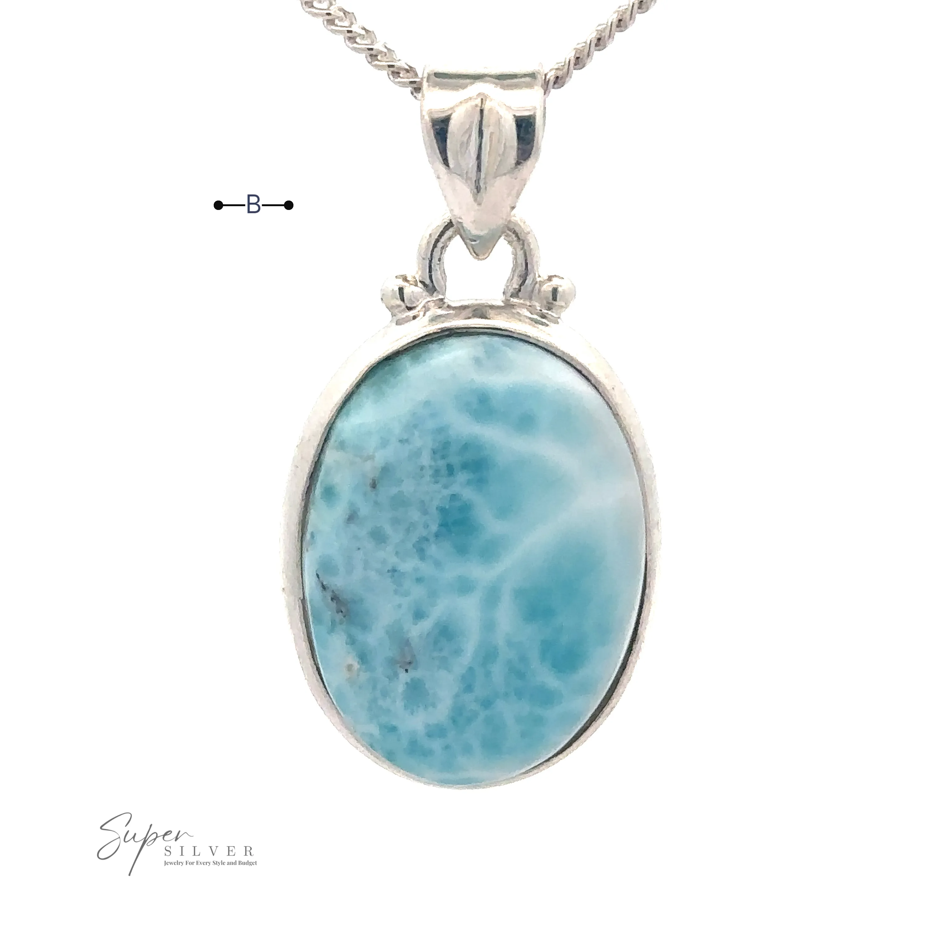 Small Oval Larimar Pendants