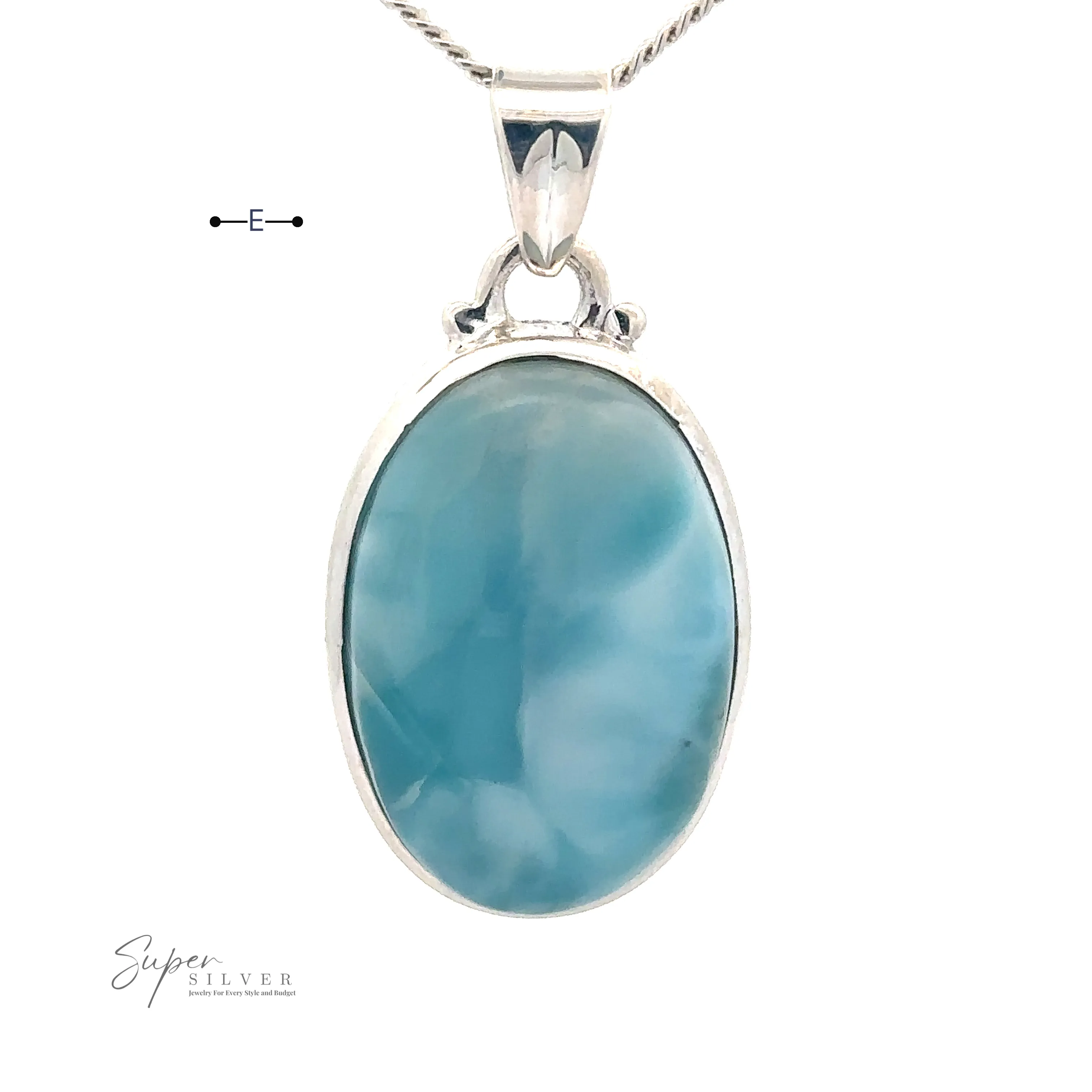 Small Oval Larimar Pendants