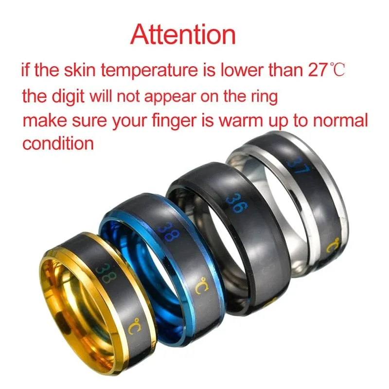 Smart Fashionable Stainless Body Temperature Ring