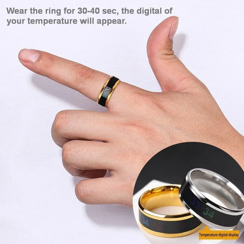 Smart Fashionable Stainless Body Temperature Ring