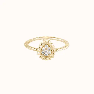 Sophisticated Pear-Shaped Diamond Ring