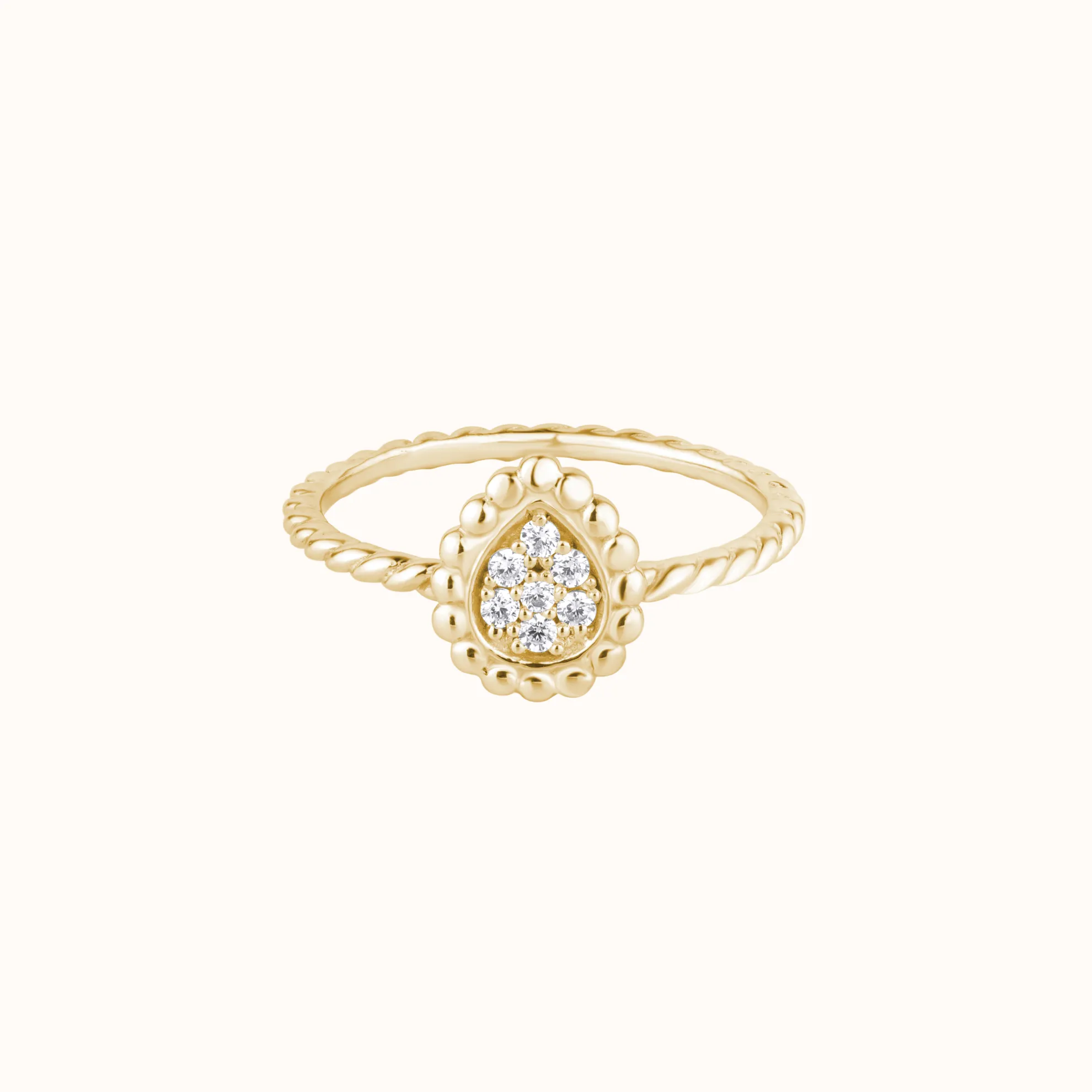 Sophisticated Pear-Shaped Diamond Ring