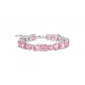 Sterling Silver Pink Zirconia Stones Bracelet A2140-051-9