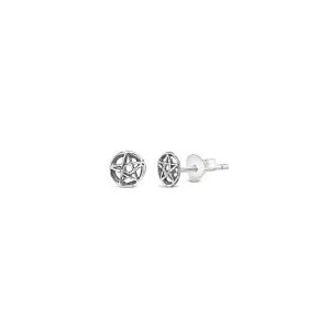 Sterling Silver Tiny Star Stud Earrings