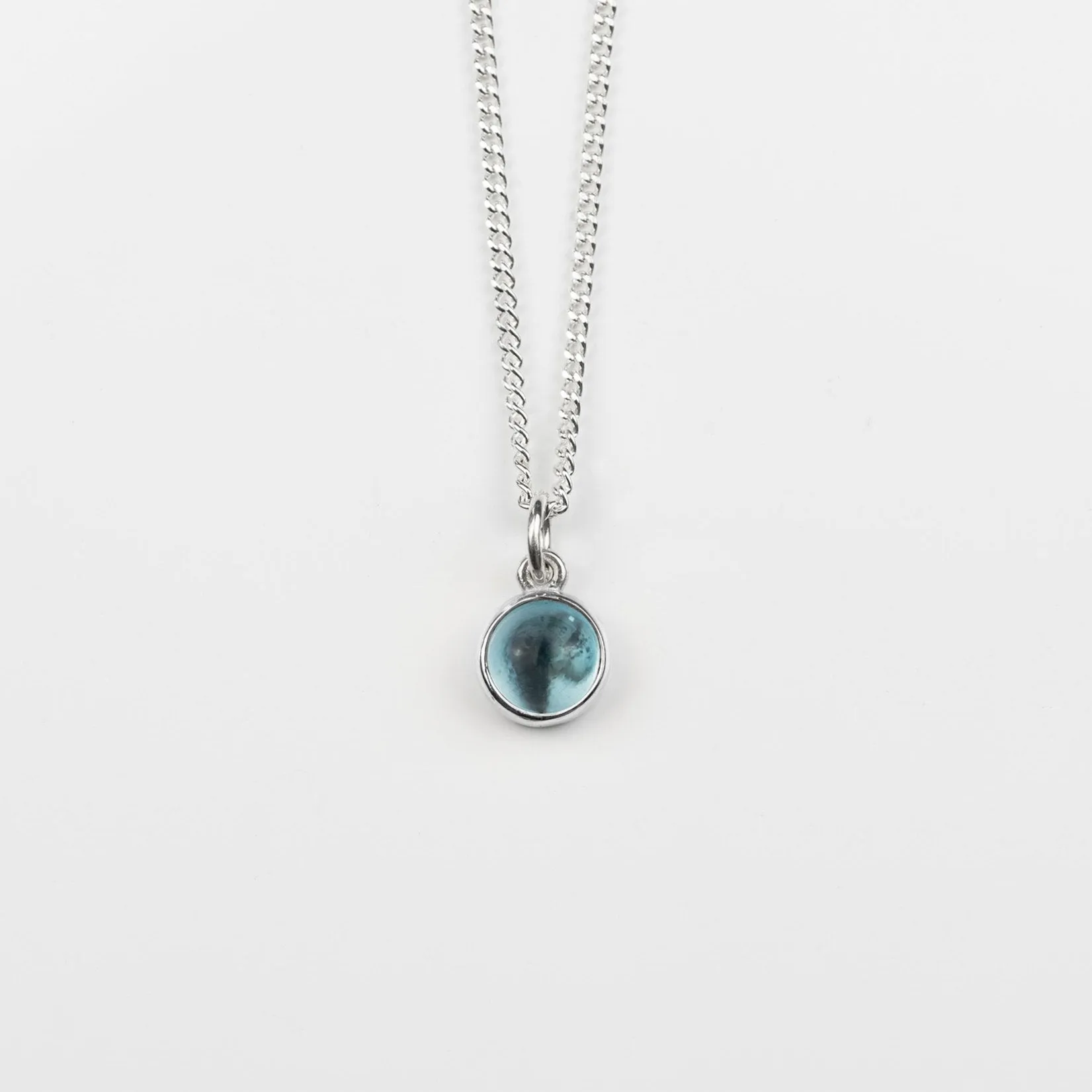 Swiss Blue Topaz Single Gemstone Pendant