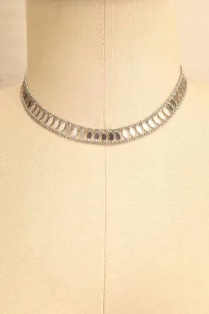 Tagga | Silver Leaf Choker Necklace