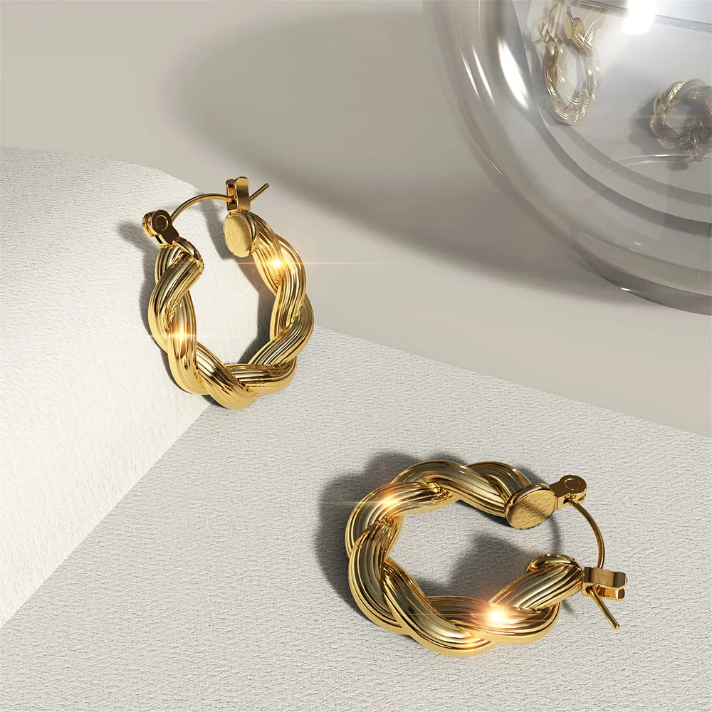 Thea Twisted Hoop Earrings