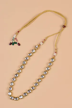 Transparent Kundan And Pearl Mala