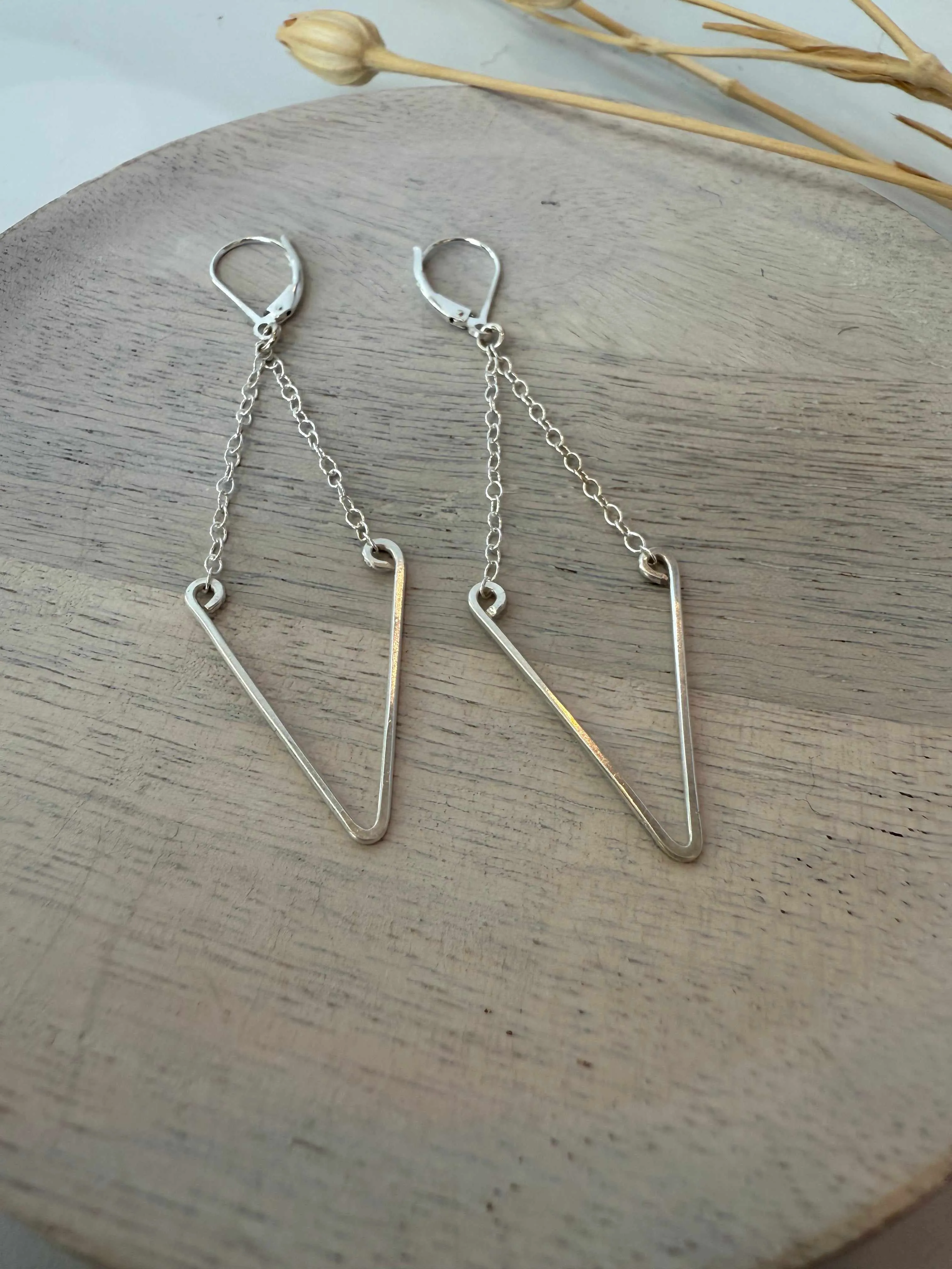 Triangle Chain Earrings