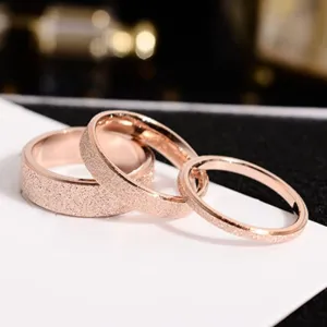 unisex personalised rings silver rose goldcolor lovers couple rings ✈️ free.shipping