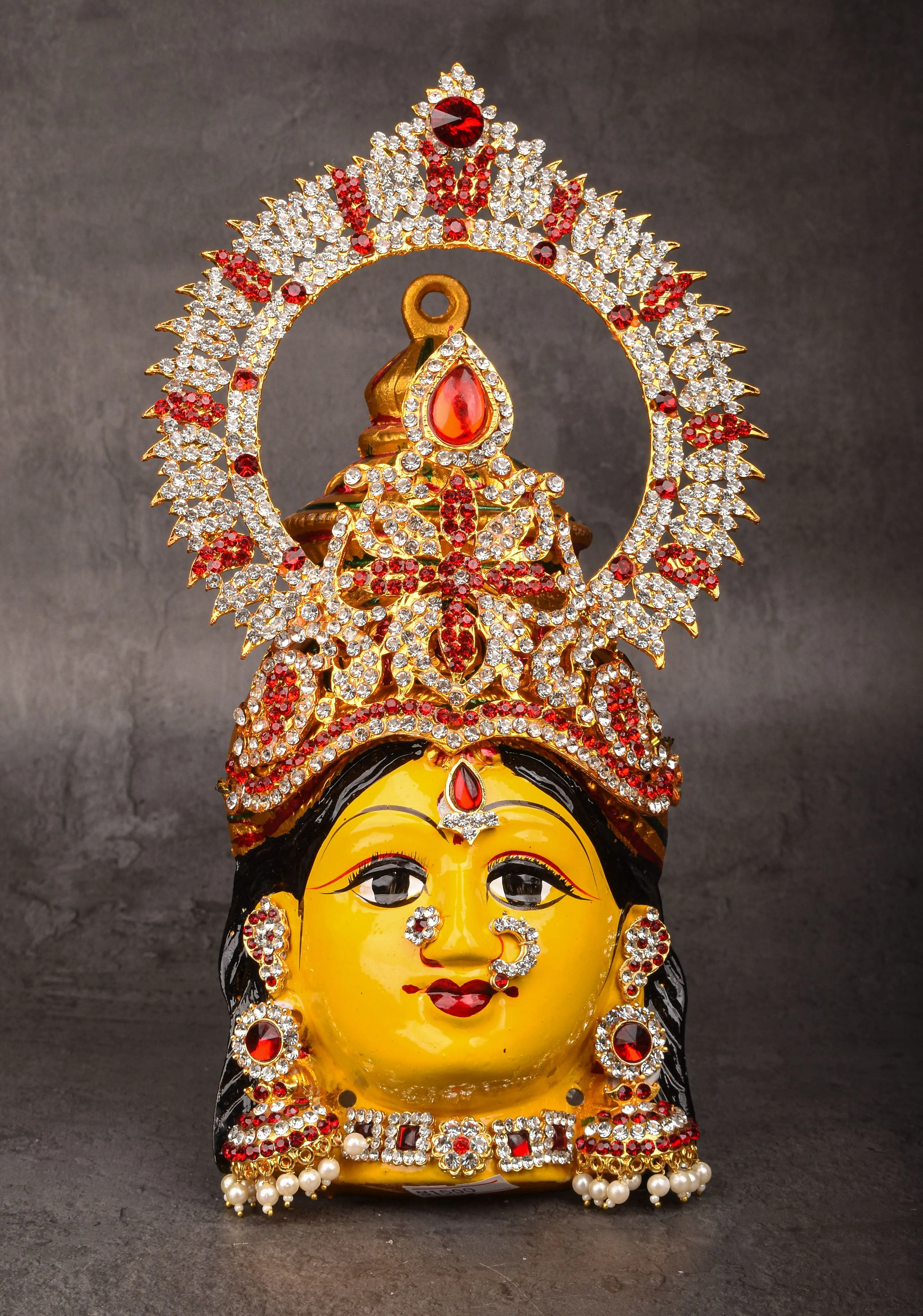 Varalakshmi  Haldi Amman Face with Crown and Jewelry Stone Decoration