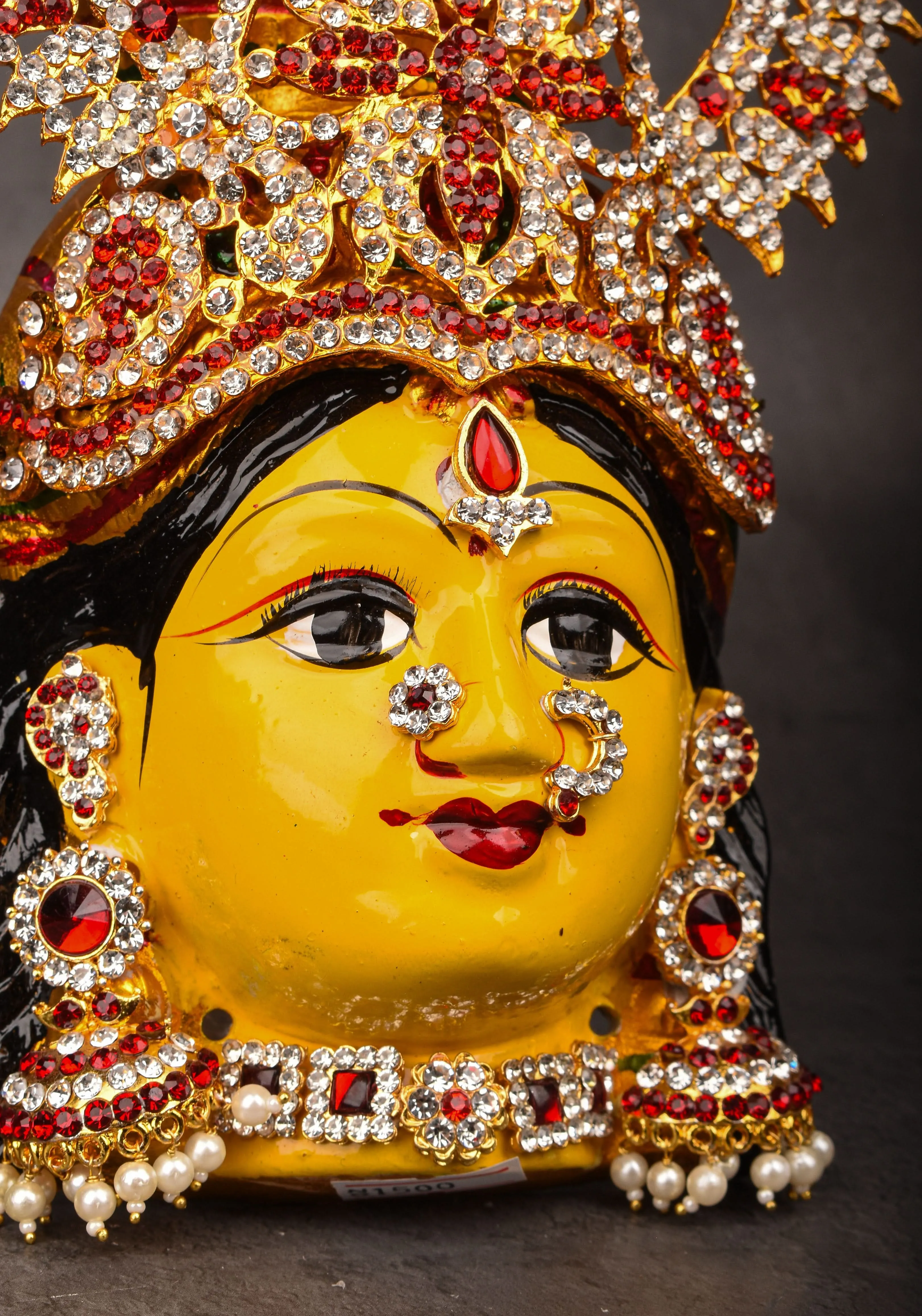 Varalakshmi  Haldi Amman Face with Crown and Jewelry Stone Decoration