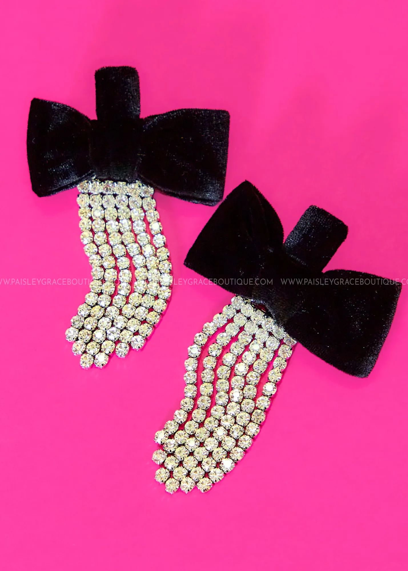 Velvet Bow Earrings - 2 Colors - FINAL SALE