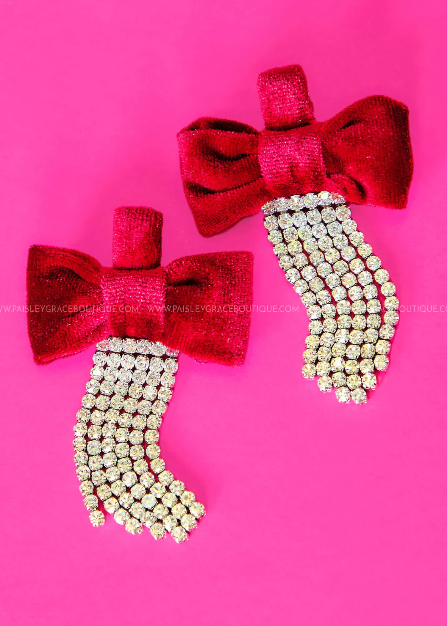 Velvet Bow Earrings - 2 Colors - FINAL SALE