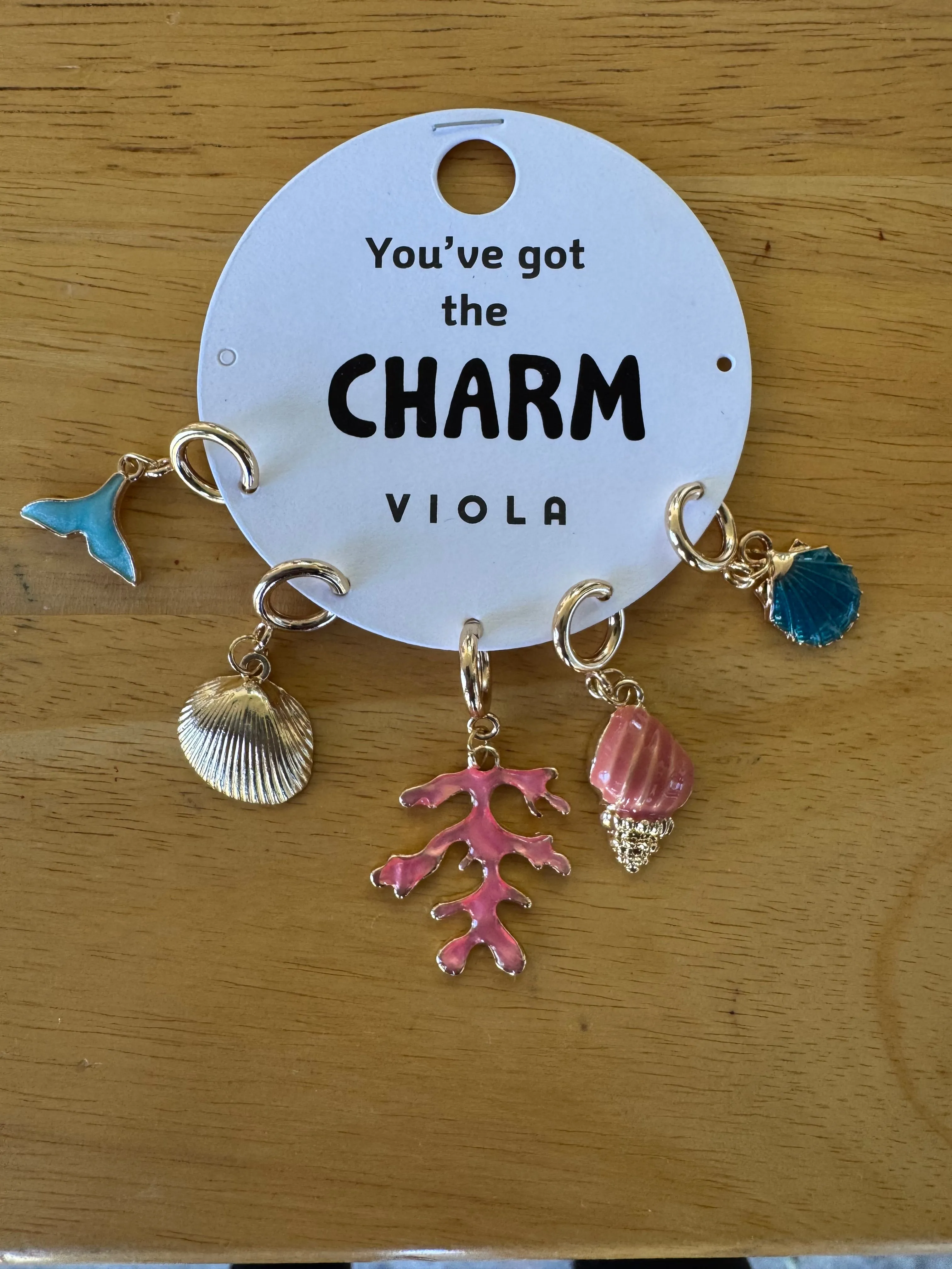 Viola "Youve Got the Charm" Ocean-Inspired Gold-Tone Charm Set