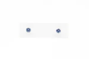White Gold Lab-Created Alexandrite Earrings