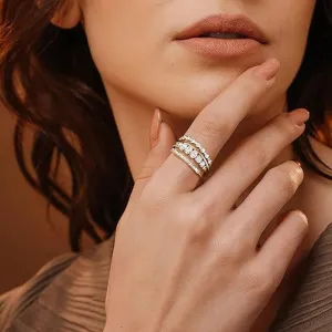 Wholesale 4pcs Fashionable Diamond Inlaid Zirconium Ring