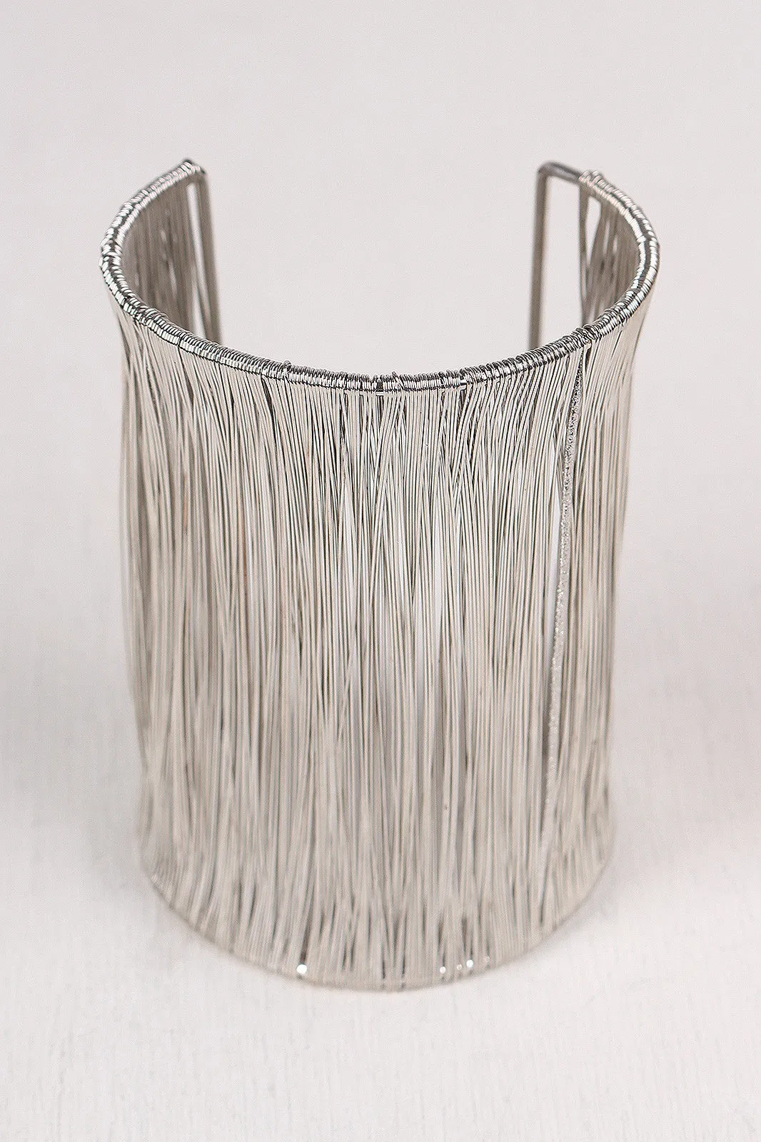Wire Wrapped Wide Cuff