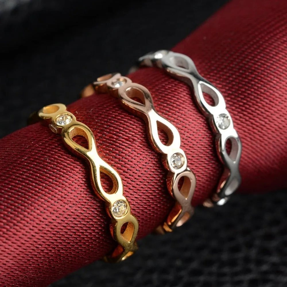 women's goldcolor silver fashionable rings cute diamond inlay rings ✈️ free.shipping