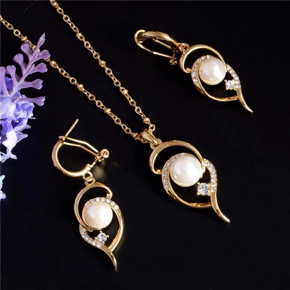 women's necklace ear rings collar artificial pearl dangle pendants jewelry ✈️ free.shipping