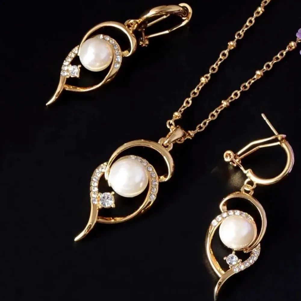 women's necklace ear rings collar artificial pearl dangle pendants jewelry ✈️ free.shipping