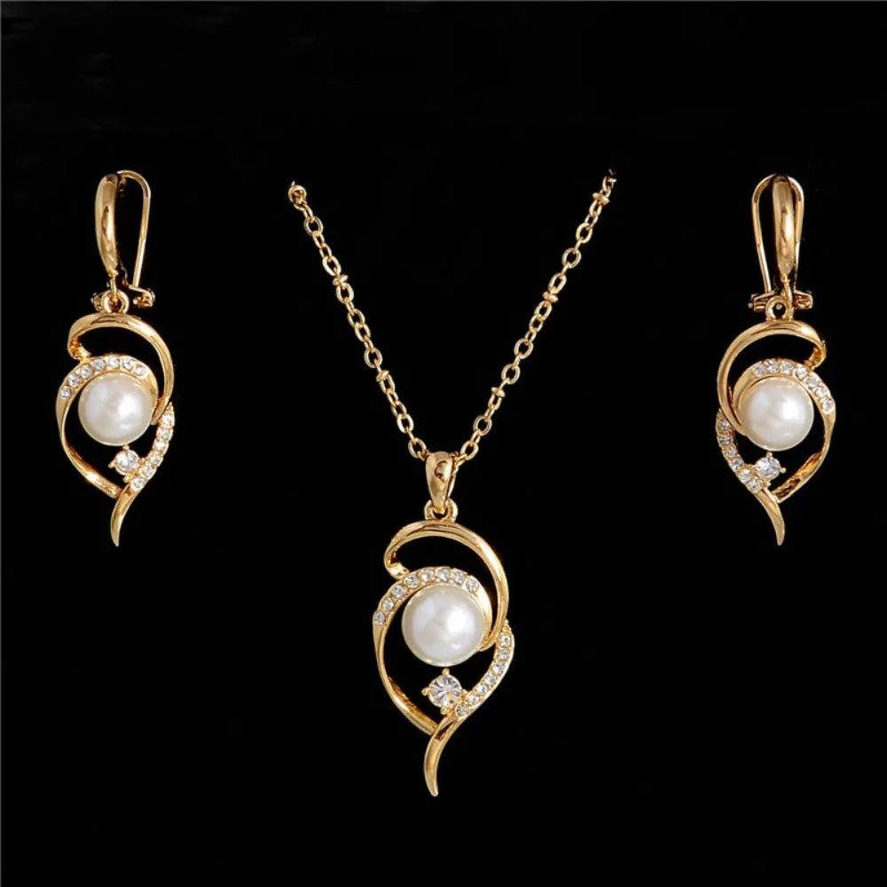 women's necklace ear rings collar artificial pearl dangle pendants jewelry ✈️ free.shipping