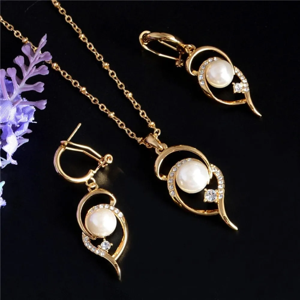 women's necklace ear rings collar artificial pearl dangle pendants jewelry ✈️ free.shipping