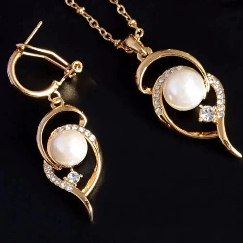 women's necklace ear rings collar artificial pearl dangle pendants jewelry ✈️ free.shipping