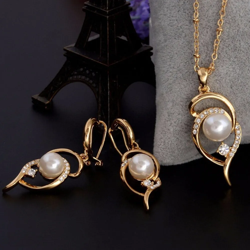 women's necklace ear rings collar artificial pearl dangle pendants jewelry ✈️ free.shipping