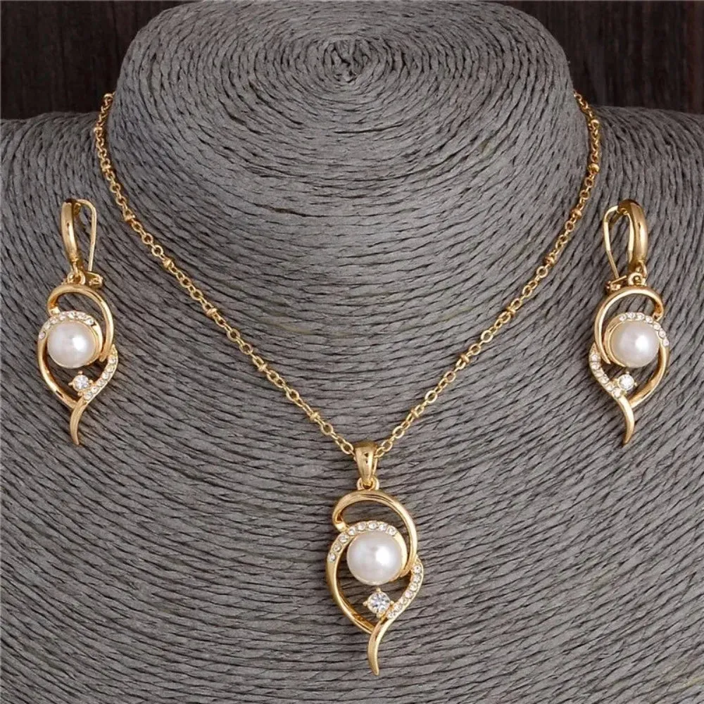 women's necklace ear rings collar artificial pearl dangle pendants jewelry ✈️ free.shipping