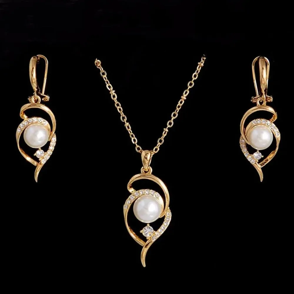 women's necklace ear rings collar artificial pearl dangle pendants jewelry ✈️ free.shipping